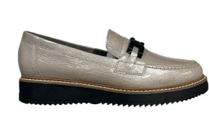Pitillos Ladies Slip On Low Wedge Loafer Shoe 10070