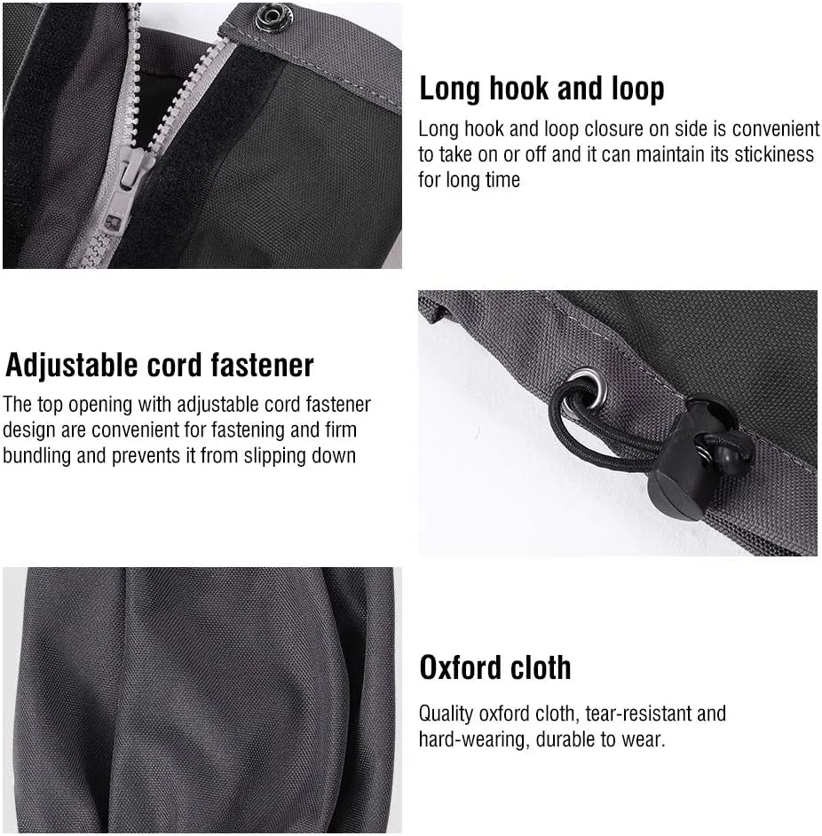 plplaaoo Leg Gaiters, 1Pair Outdoor Waterproof Sports Climbing Hiking Legging Gaiters Shoe, Snow Accessories, Gaiters Gators for Hiking, Boots Cover, Hunting Gear and Equipment for Adults, Hiking