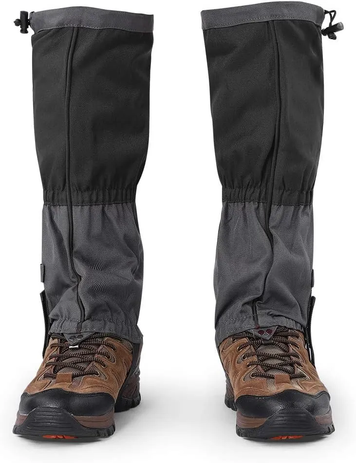 plplaaoo Leg Gaiters, 1Pair Outdoor Waterproof Sports Climbing Hiking Legging Gaiters Shoe, Snow Accessories, Gaiters Gators for Hiking, Boots Cover, Hunting Gear and Equipment for Adults, Hiking