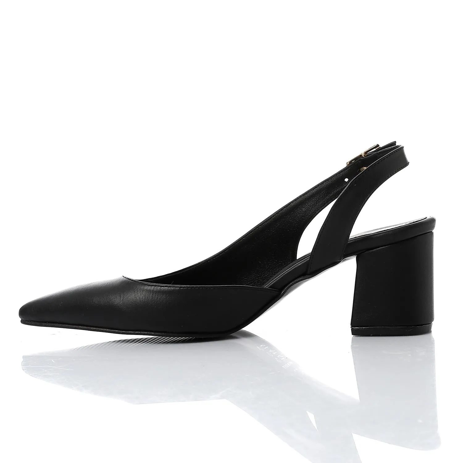 Pointed Toe Block Heels 3cm