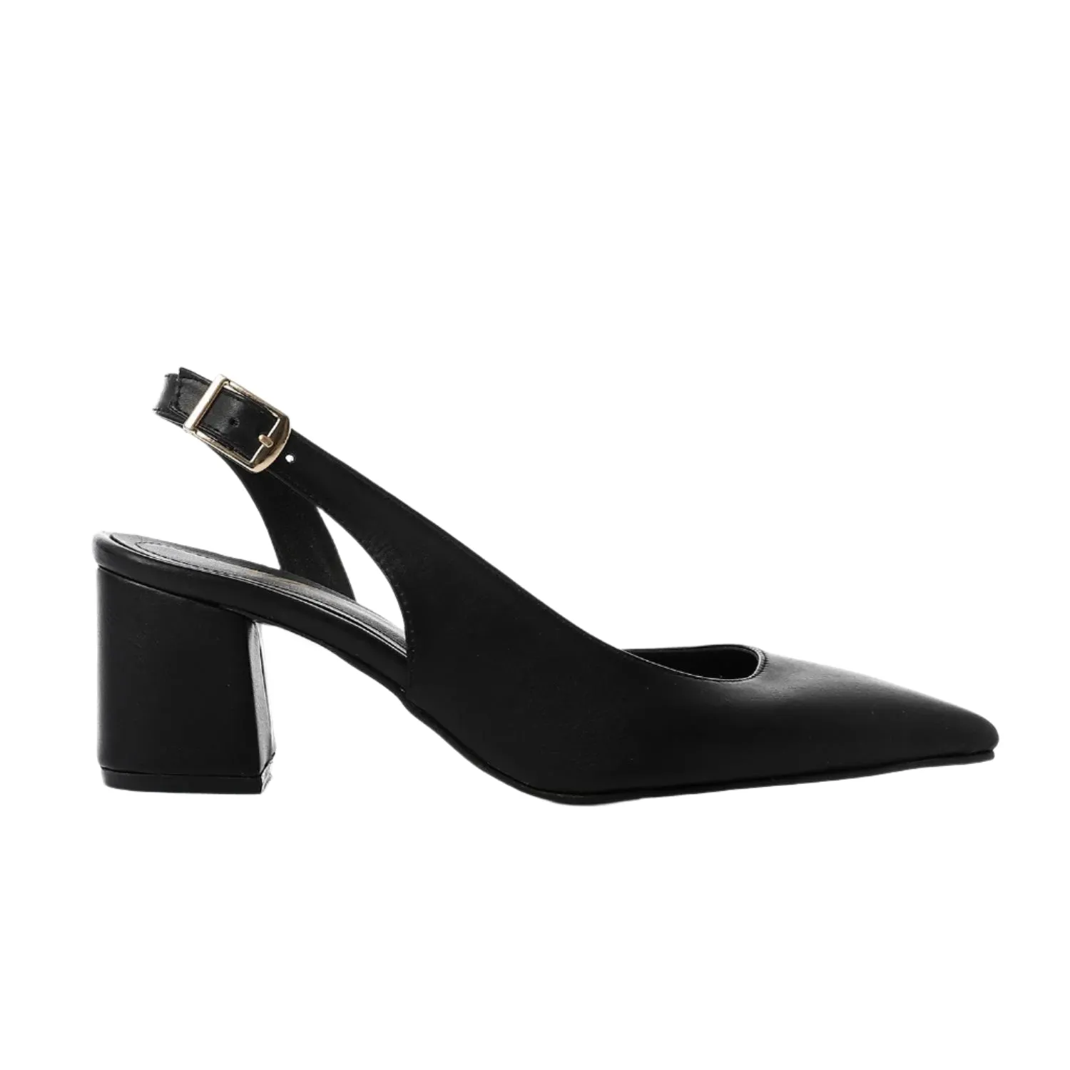 Pointed Toe Block Heels 3cm