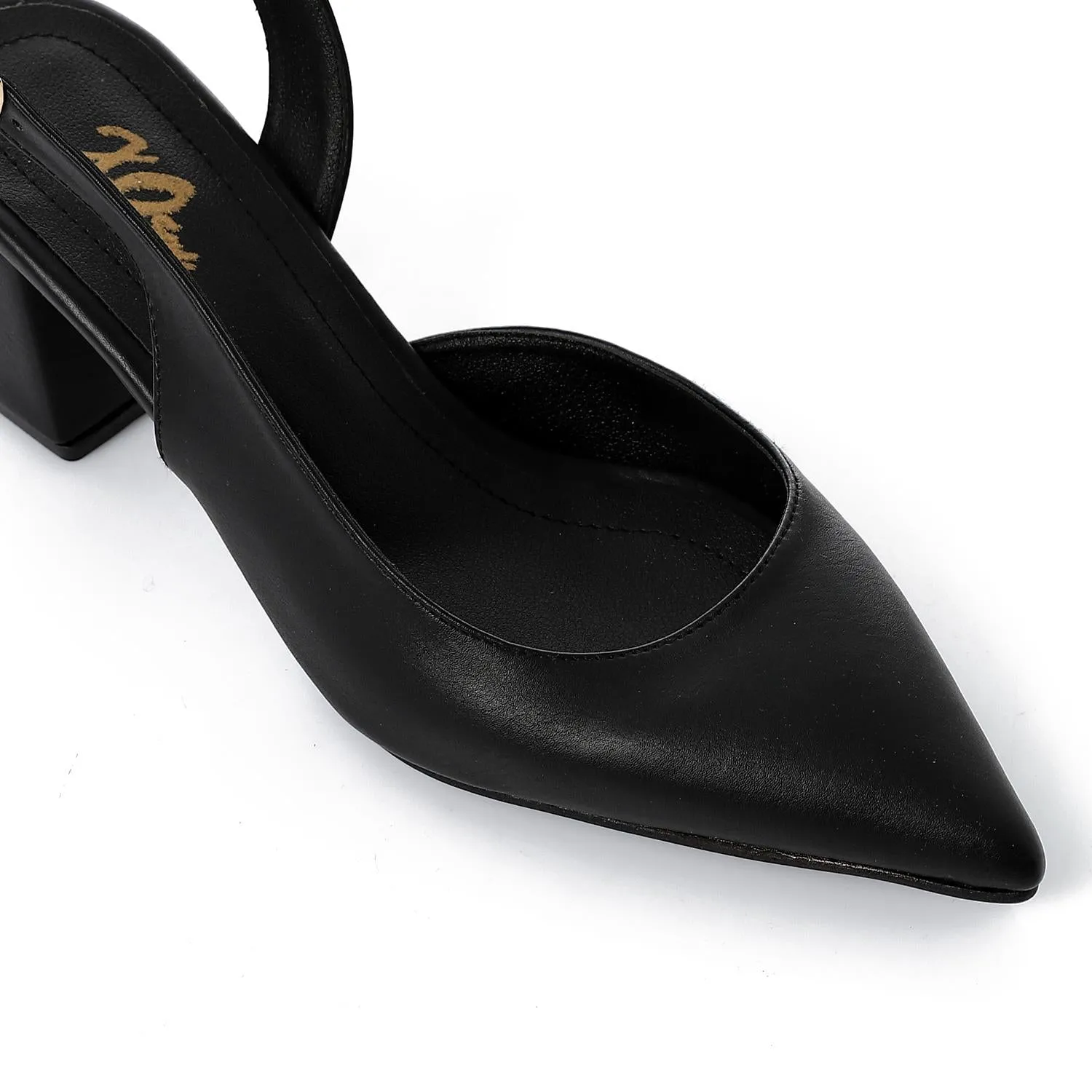 Pointed Toe Block Heels 3cm