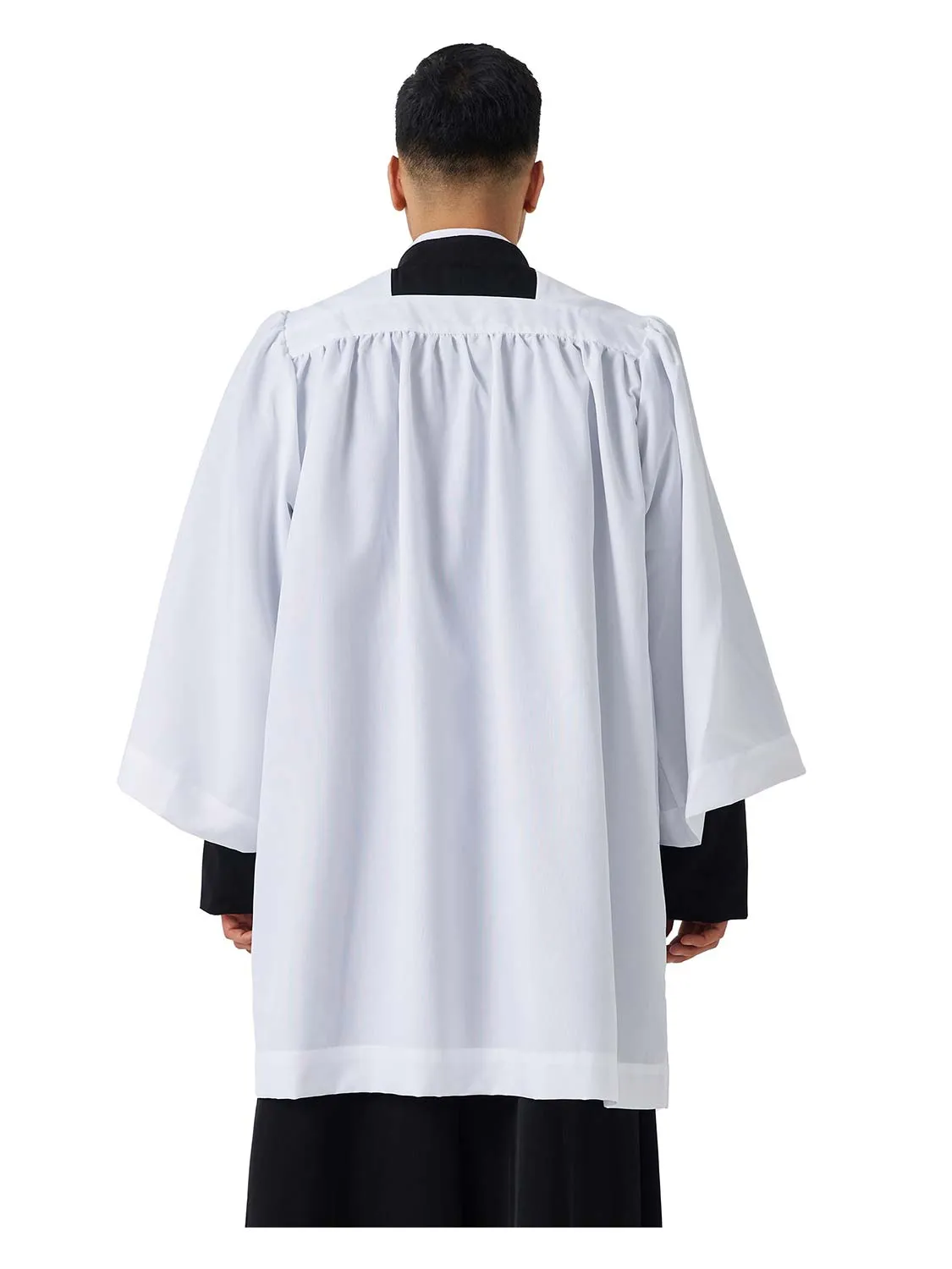 Premium White Square / Round Neck Surplice Prist Robe for Cassock