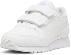 PUMA ST Runner Hook and Loop Sneaker, White-Cool Light Gray, 1.5 US Unisex Little Kid