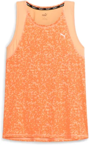 PUMA Womens Train Favorite Crew Neck Athletic Tank Training Casual Breathable - Orange - Size S