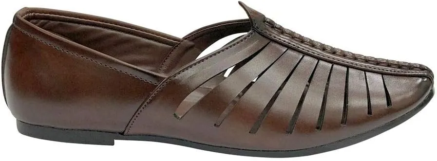 Punjabi Jutti for Mens Breathable Comfort Loafers Indian Shoes Sherwani Shoes