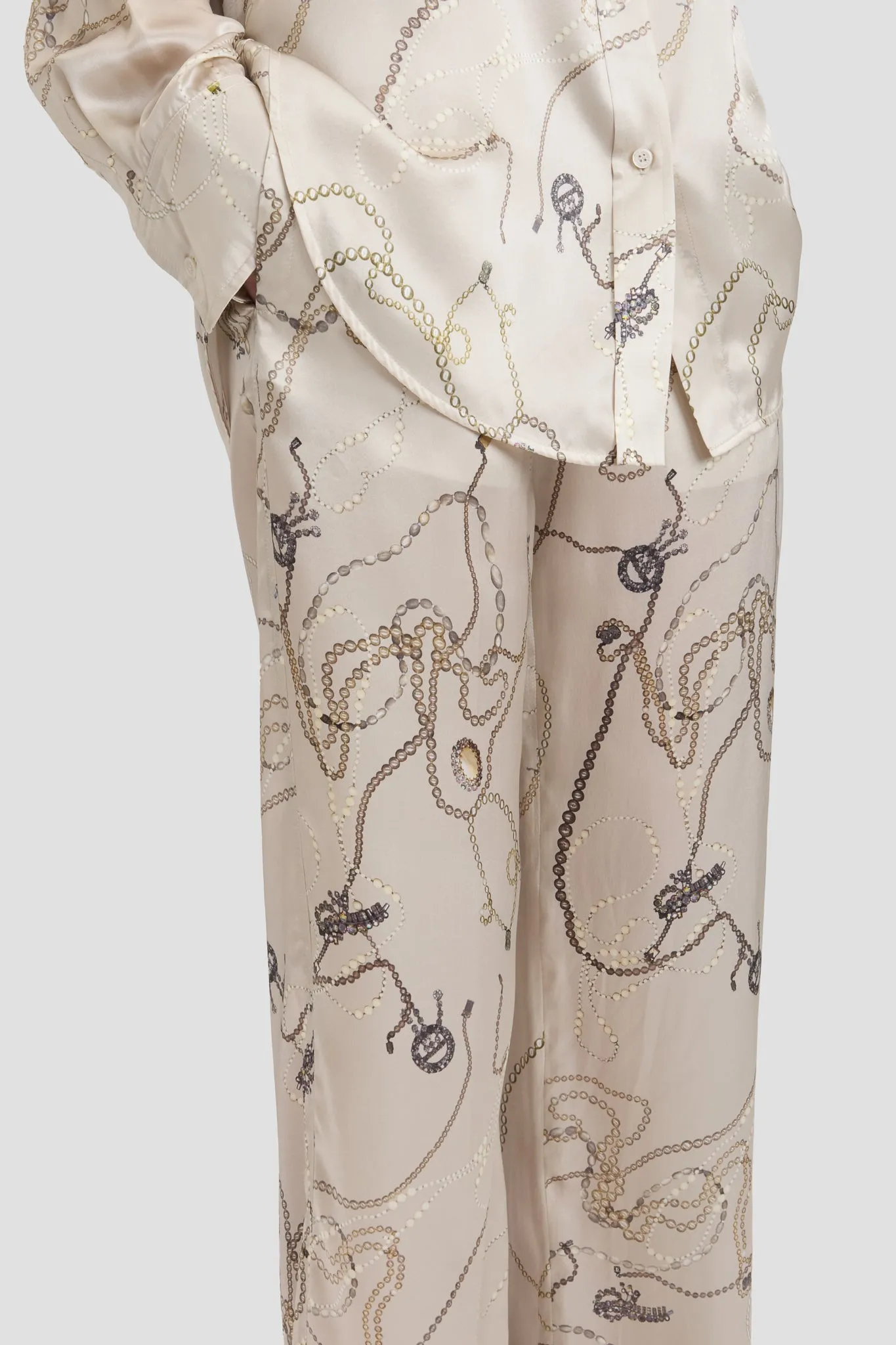 Pyjama Trouser In Pumice Jewellery Print
