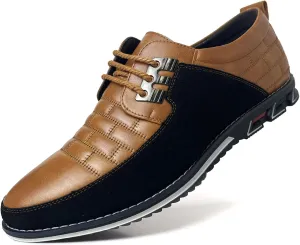 Recyphi Men’s Oxford Derby Orthopedic Leather Shoes Formal Luxury Business Dress Shoes Lace-up Walking Driving Loafers Dress Sneakers