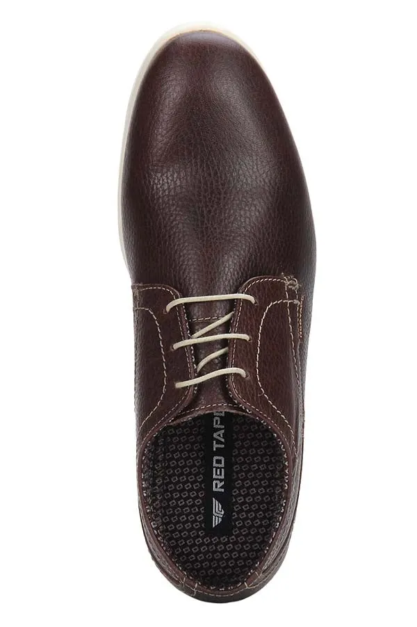 RedTape Men Bordo Derby Shoes