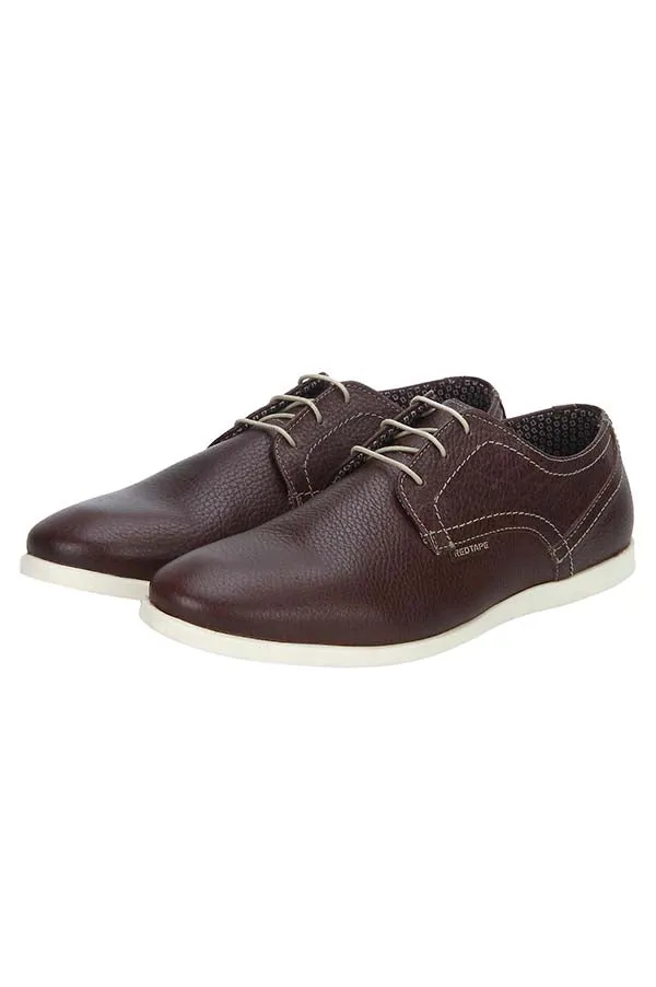 RedTape Men Bordo Derby Shoes
