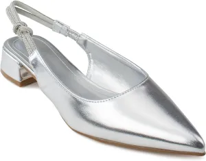 RF ROOM OF FASHION Women's Pointed Toe Slingback Low Block Heel Mule Pumps