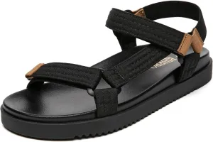 Rihero Women's Flat Sandals Comfortable Open Toe Adjustable Strap Walking Footbed Sandals