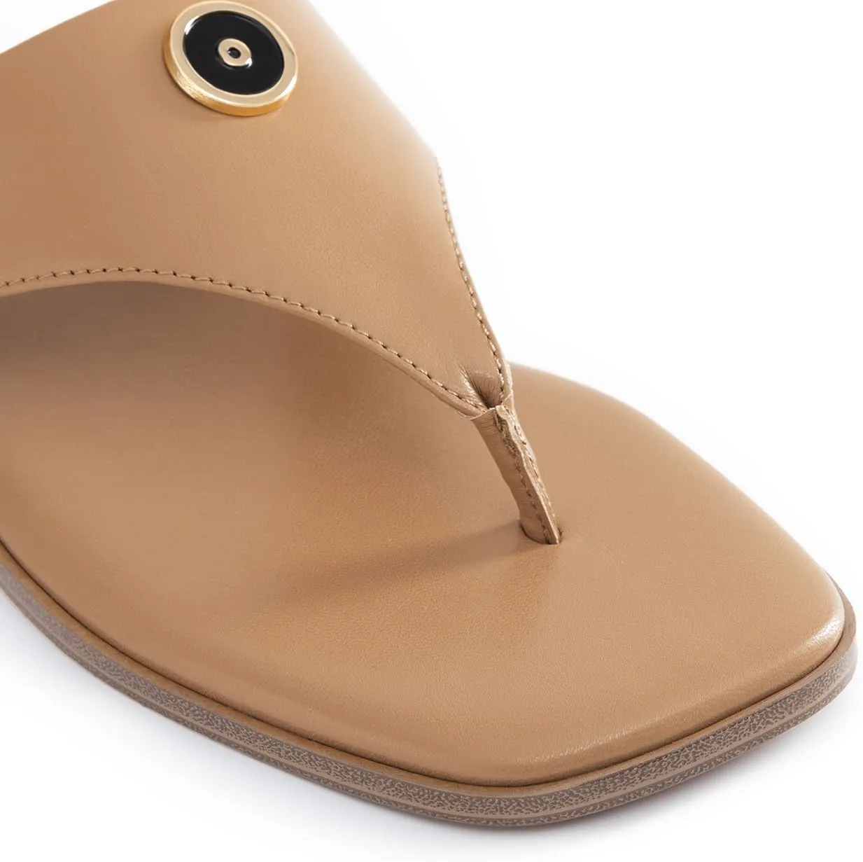 Rihero Women's Flip Flops Square Toe Thong Flat Sandals Summer Comfortable Slip On Beach Slide Sandals
