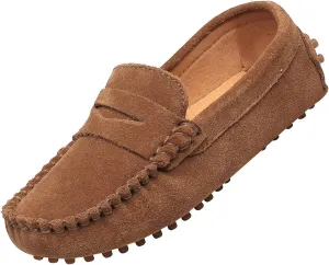 rismart Boys Girls Slip on Loafers Casual Flat Kids Moccasin Slippers