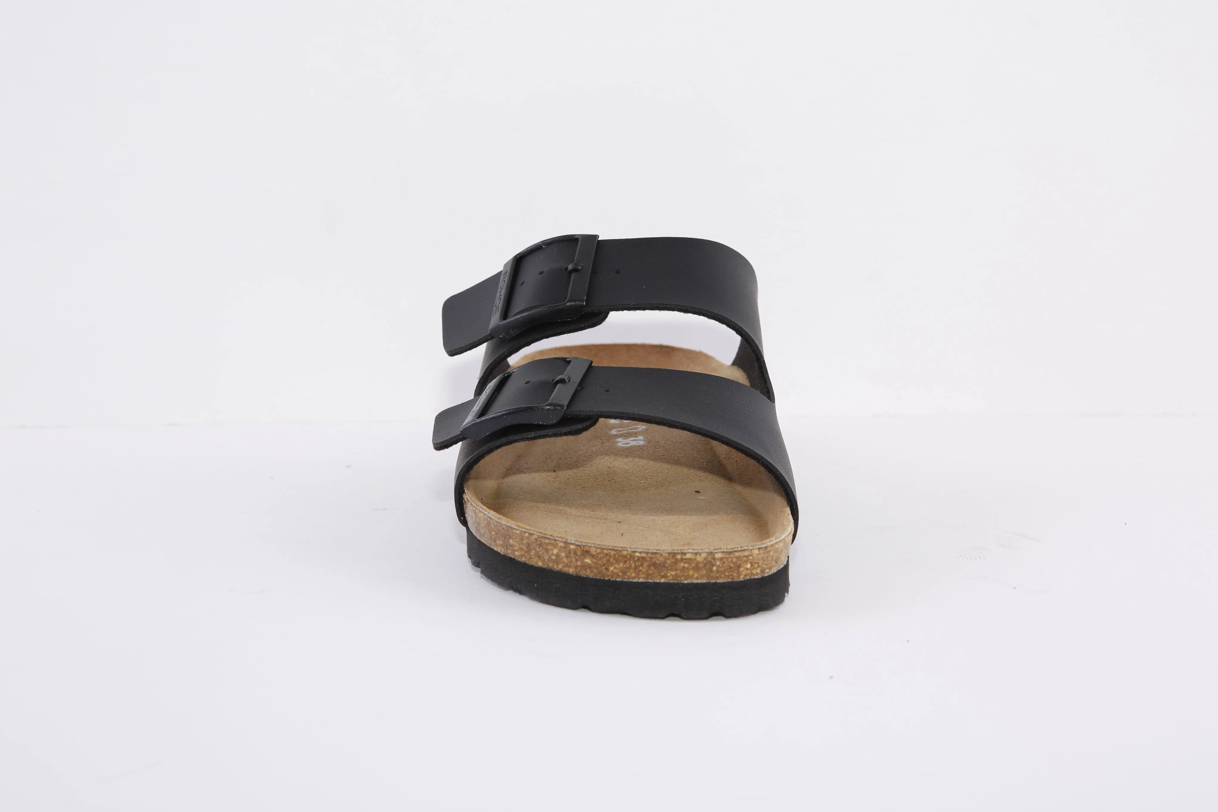 ROHDE - 5631 90 FLAT 2 BUCKLE COMFORT MULE - BLACK