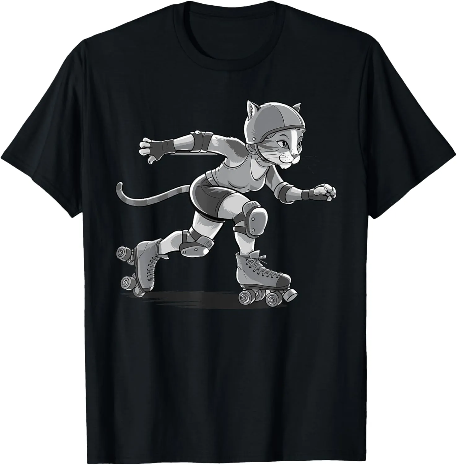 Roller Skating Cat Roller Derby Cats Skater girls woman T-Shirt
