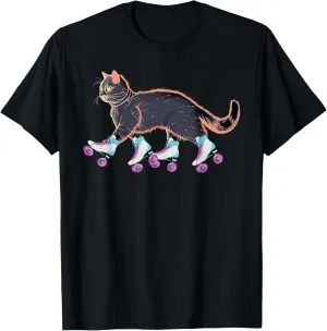 Roller Skating Cat Roller Derby Cats Skater girls woman T-Shirt