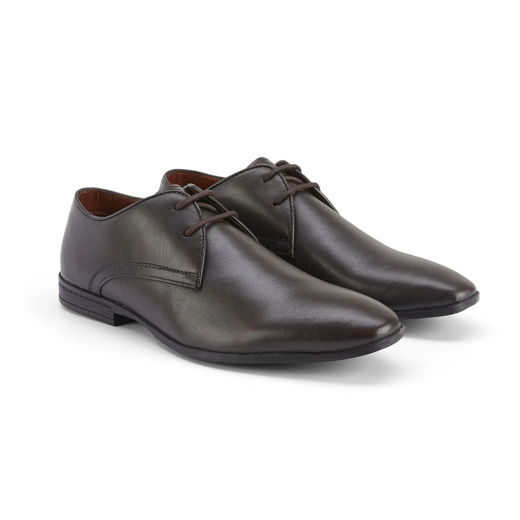 Rowley Leather Derby Shoes - Brown