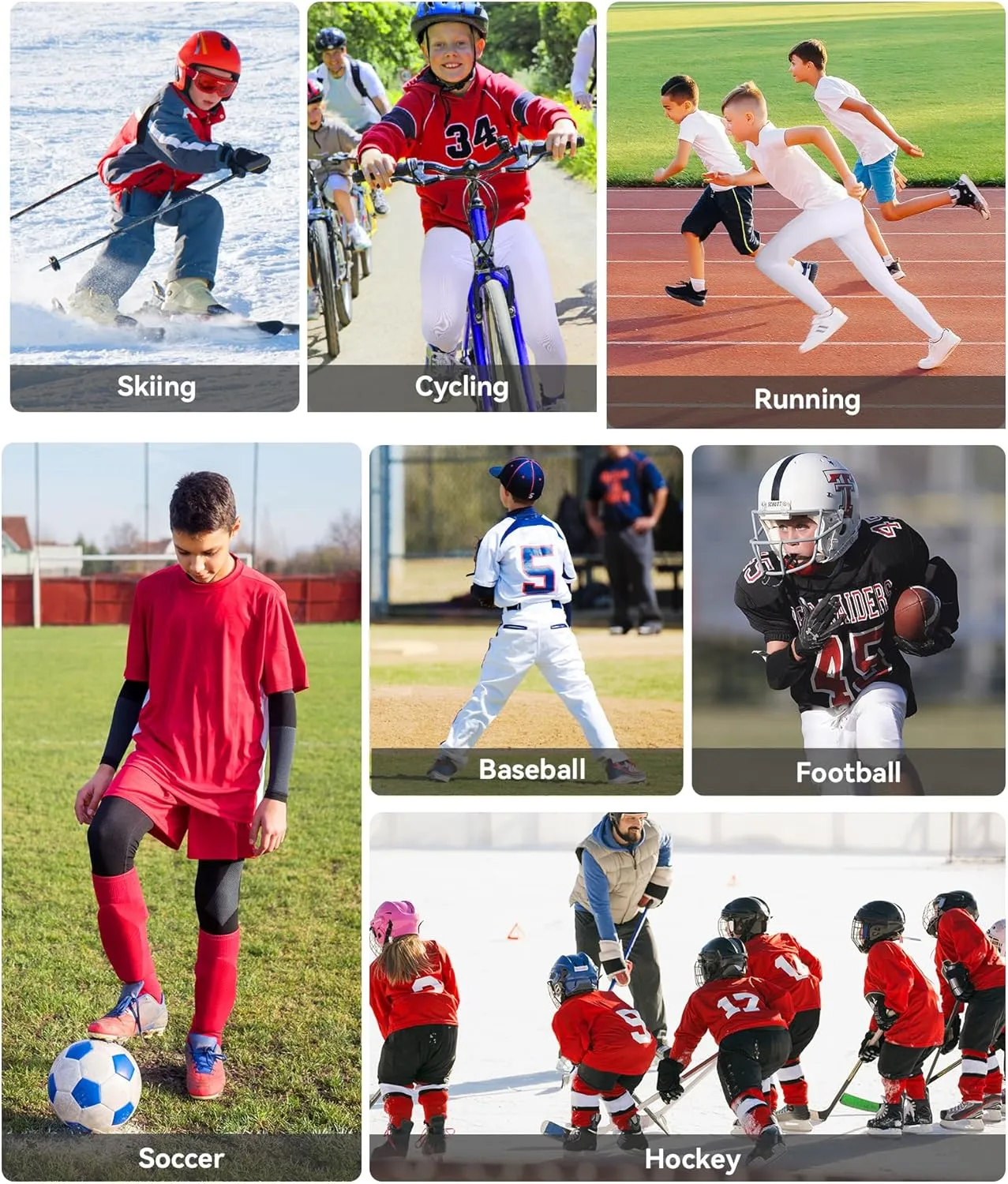 Runhit Boys Compression Leggings,Youth Athletic Tights Basketball Compression Pants,Boys Base Layer Pants Sports Legging