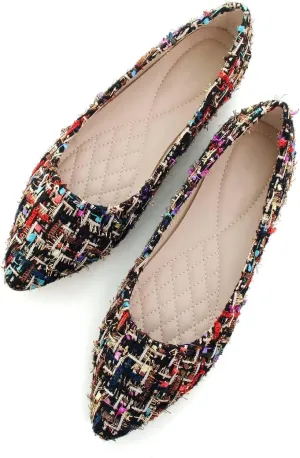 SAILING LU Womens Suede Pointed Toe Ballet Flats Comfortable Wedding Party Casual Slip-On Ballerina Dressy Shoes for Women Walking Shoes