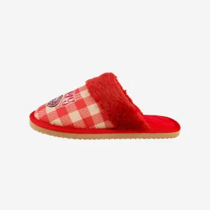 San Francisco 49ers Womens Plaid Sherpa Mule Slipper