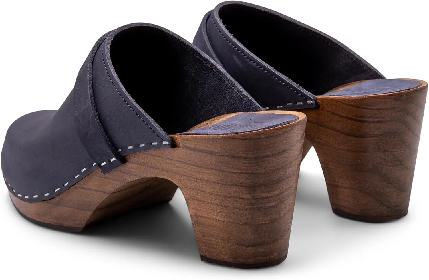 Sandgrens Handmade Swedish Wood Clogs for Women, High Rise Mule | Maya