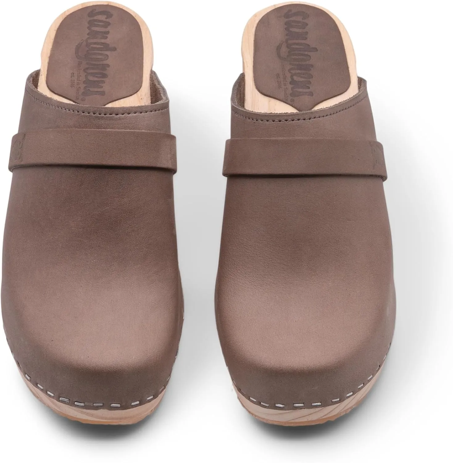 Sandgrens Handmade Swedish Wood Clogs for Women, High Rise Mule | Maya