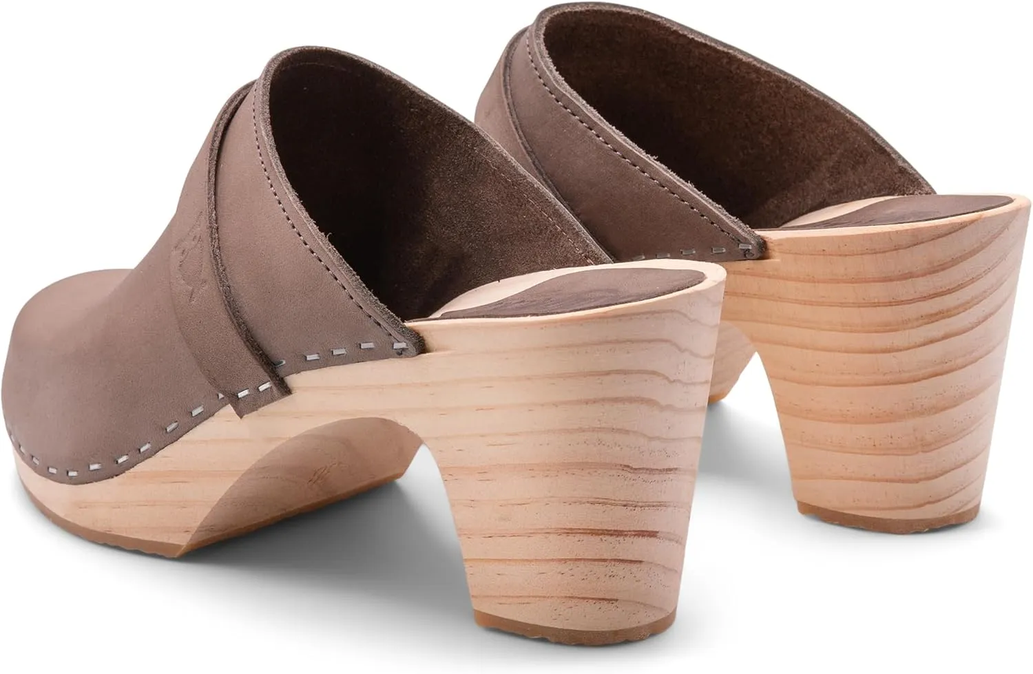 Sandgrens Handmade Swedish Wood Clogs for Women, High Rise Mule | Maya