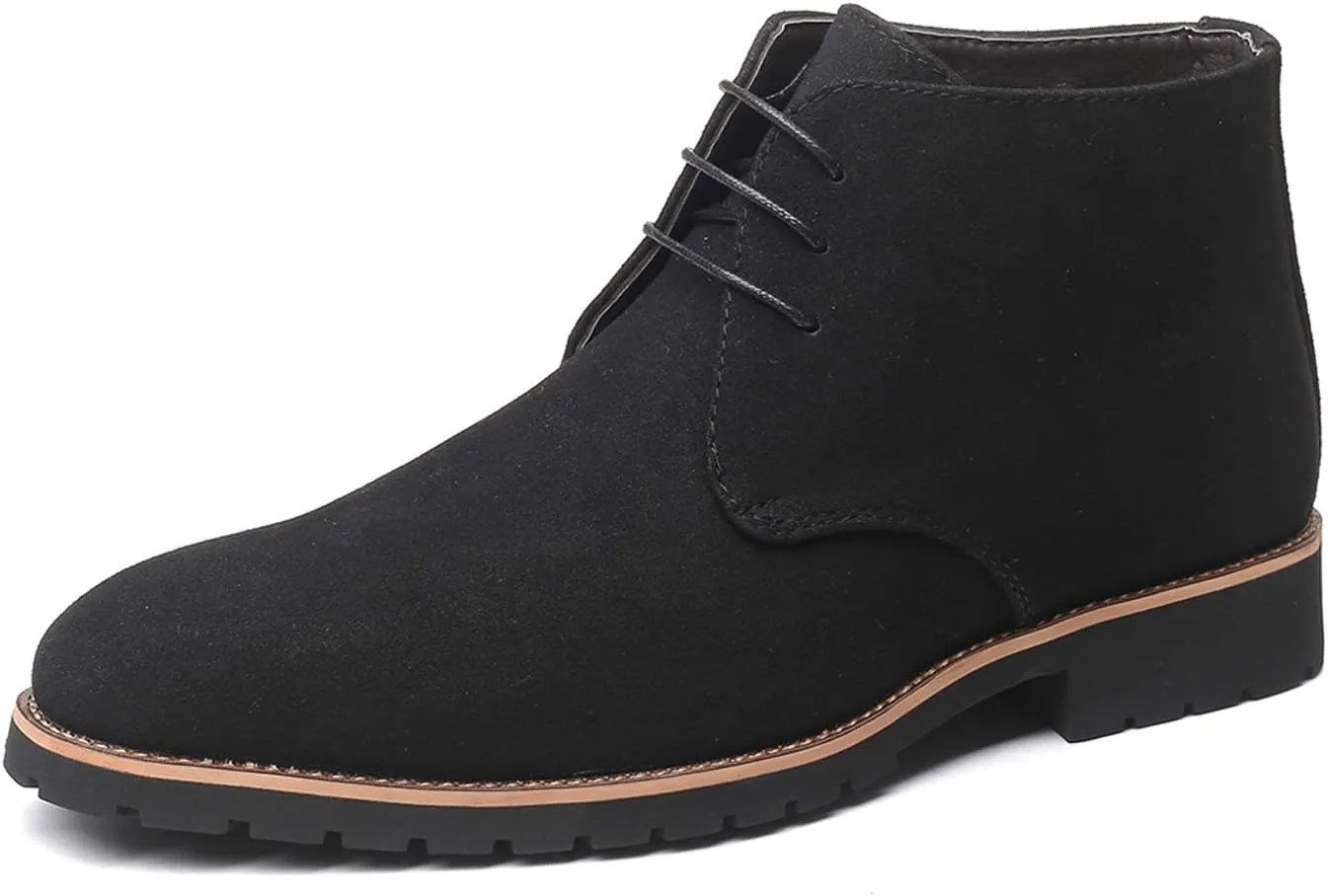 Santimon Men's Suede Leather Lace Up Oxfords Chukka Ankle Boots