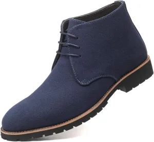 Santimon Men's Suede Leather Lace Up Oxfords Chukka Ankle Boots