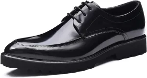 Santimon Men's Wingtip Oxfords Formal Dress Leather Derby Business Prom Wedding Fashion Casual Walking Shoes for Men