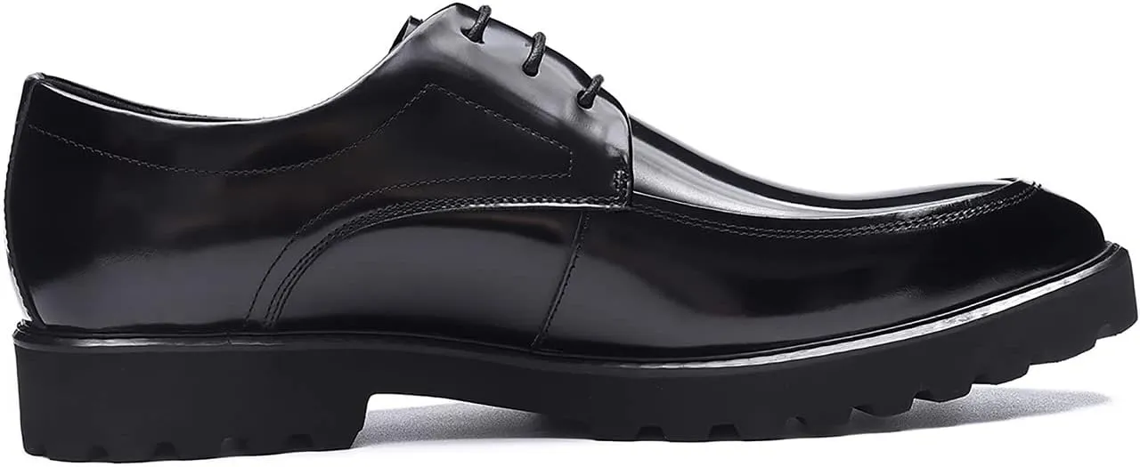 Santimon Men's Wingtip Oxfords Formal Dress Leather Derby Business Prom Wedding Fashion Casual Walking Shoes for Men