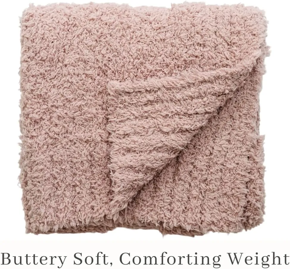 SARANONI Bamboni Luxury Baby Blanket, Breathable & Soft Plush Blanket for Infant Boys & Girls (Pink, Mini 15” x 20”)