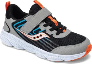 Saucony Kids (Vida) Wind 3 0 AC Sneaker, Black/Grey, 1 Wide US Unisex Big_Kid