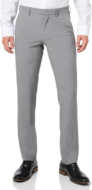 Savane Men's Slim Fit Flat Front Dress Pants with Comfort Waistband, 29"/30"/32" Inseams, 4-Way Stretch, Comfortable Slacks