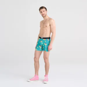 SAXX Underwear Co. Men's Underwear with Pouch Volt Breathable Mesh Boxer Brief, Senor Treefrogz- Baltic, Medium