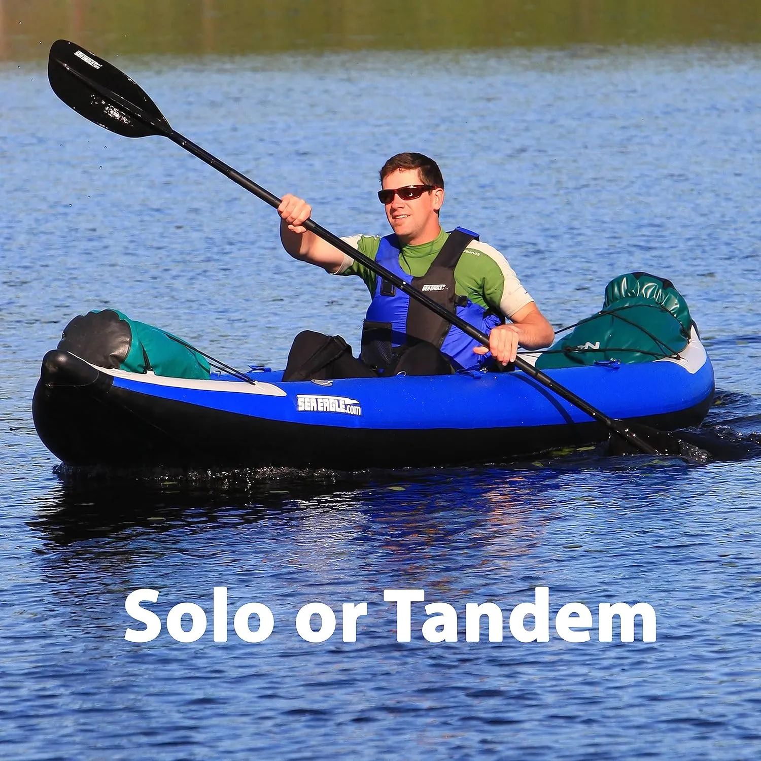 Sea Eagle 380X 12'6" Explorer Inflatable Kayak- Fishing, Touring, Camping, Exploring &White Watering-Self Bailing, Removable Skeg, Drop Stitch Floor