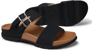 SHIBEVER Flat Sandals for Women Dressy: Summer Arch Support Comfortable Slip On Slide Sandal