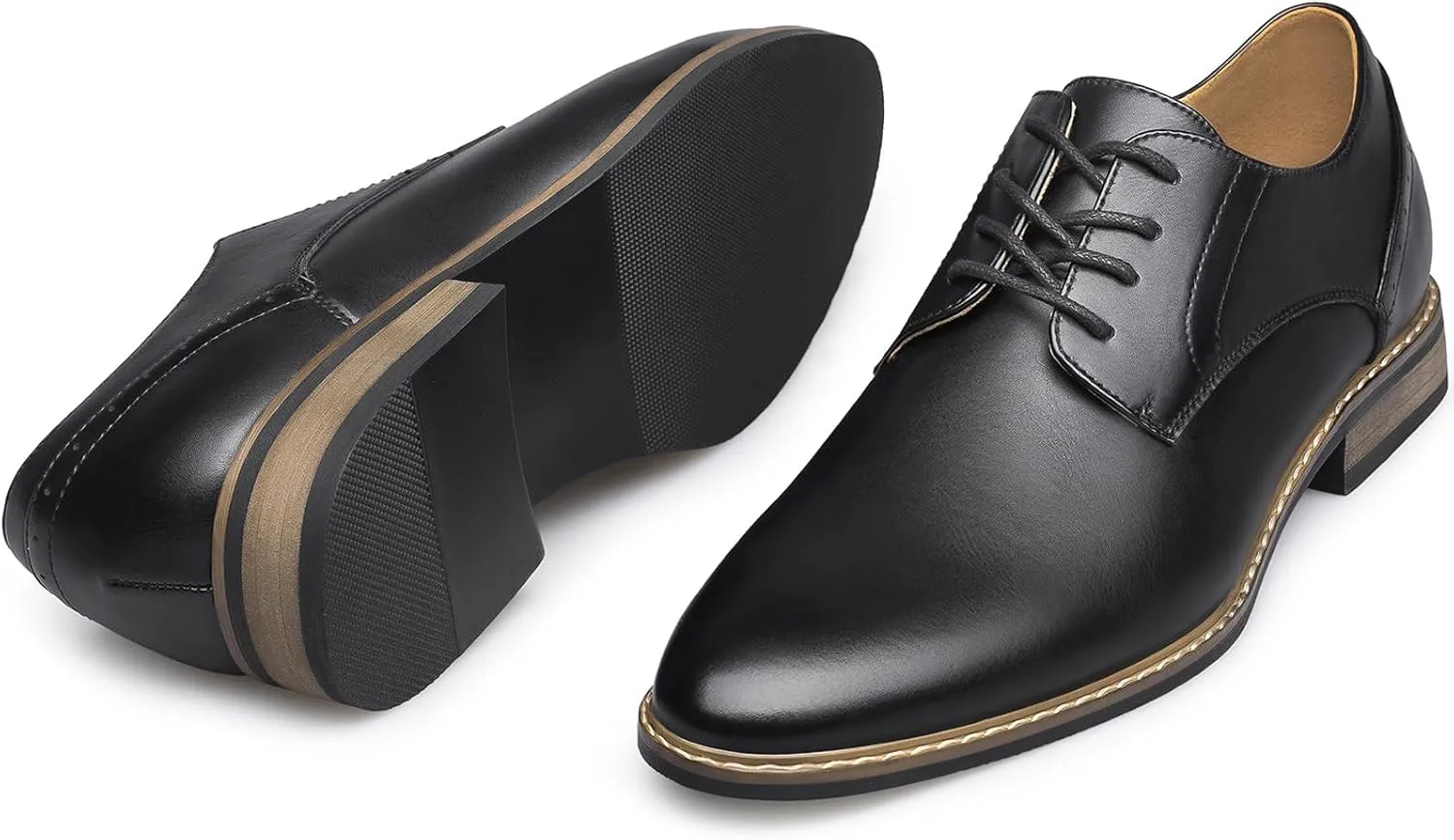 SILENTCARE Men's Oxford Formal Dress Shoes Business Comfortable Classic Lace Up Shoes