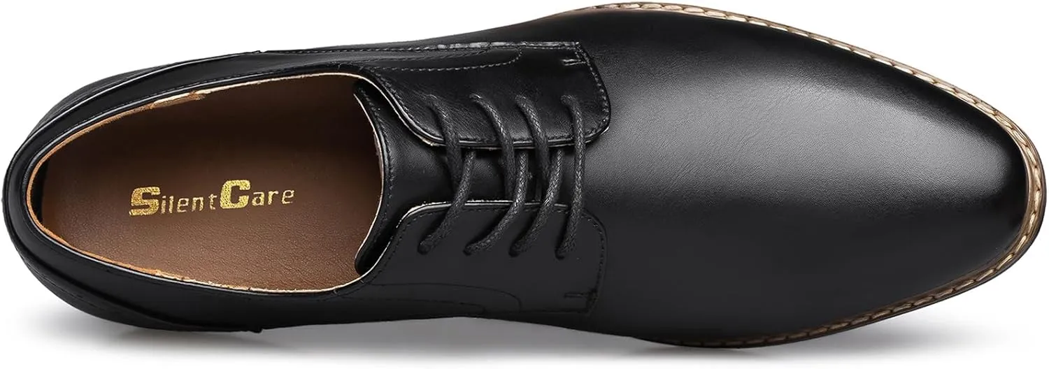 SILENTCARE Men's Oxford Formal Dress Shoes Business Comfortable Classic Lace Up Shoes