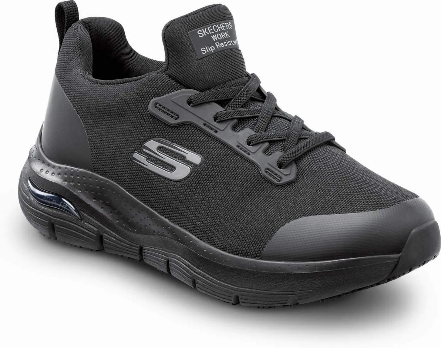 Skechers Arch Fit Work Leslie, Women's, Alloy Toe, Slip Resistant Low Athletic Slip On Work Shoe