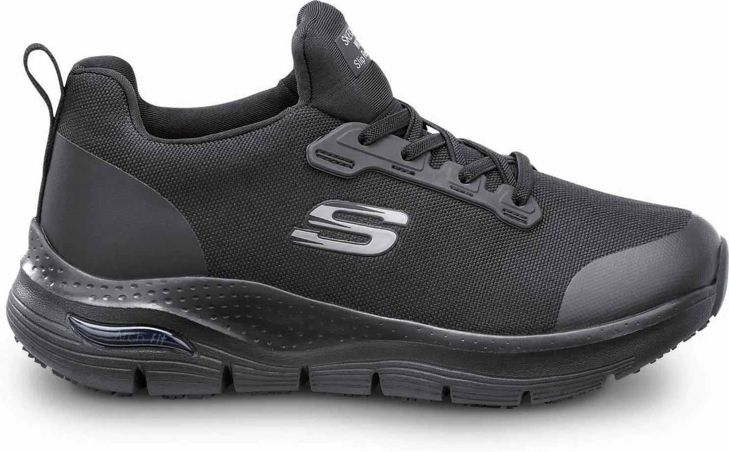 Skechers Arch Fit Work Leslie, Women's, Alloy Toe, Slip Resistant Low Athletic Slip On Work Shoe