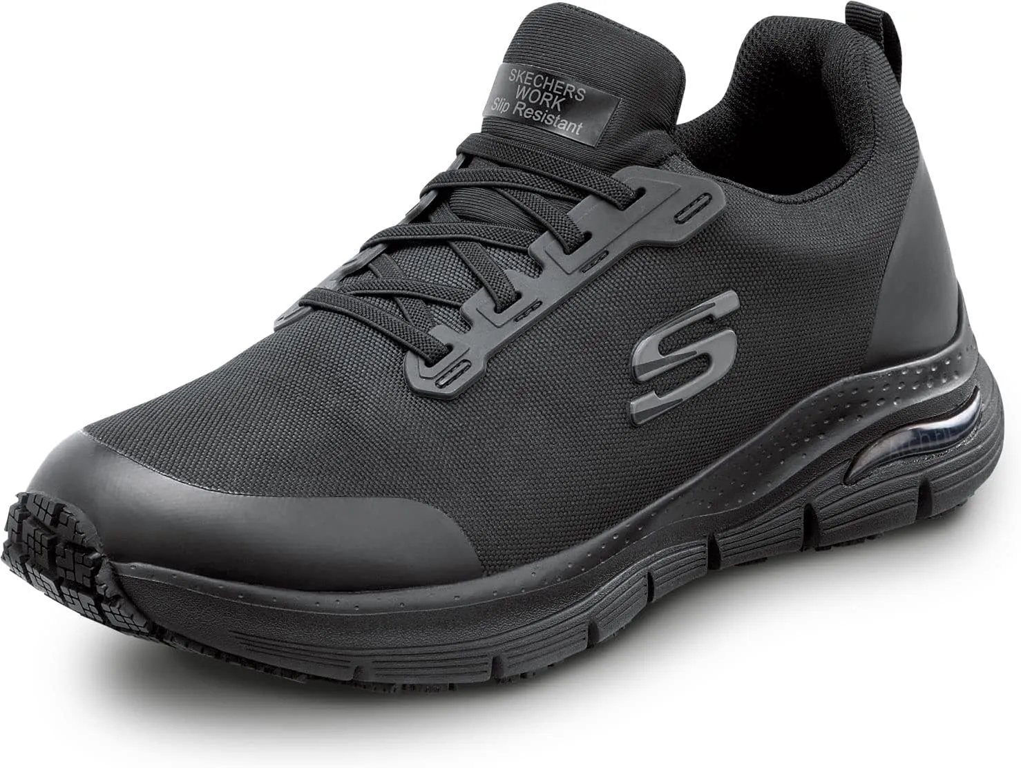 Skechers Arch Fit Work Leslie, Women's, Alloy Toe, Slip Resistant Low Athletic Slip On Work Shoe