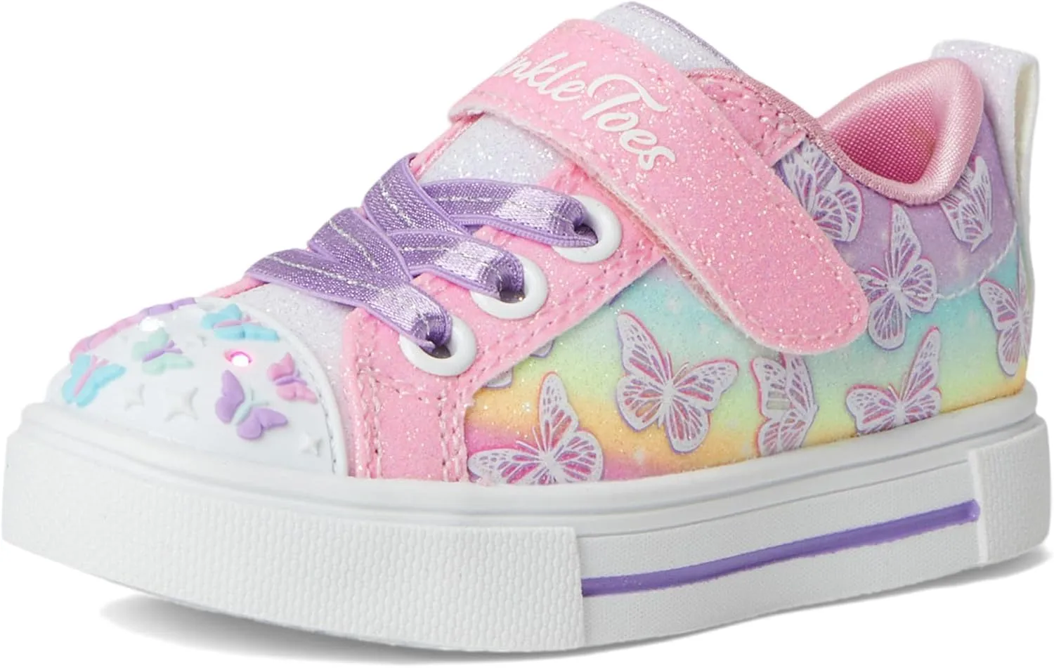 SKECHERS Girl's Twinkle Sparks-Ombre Flutter Sneaker