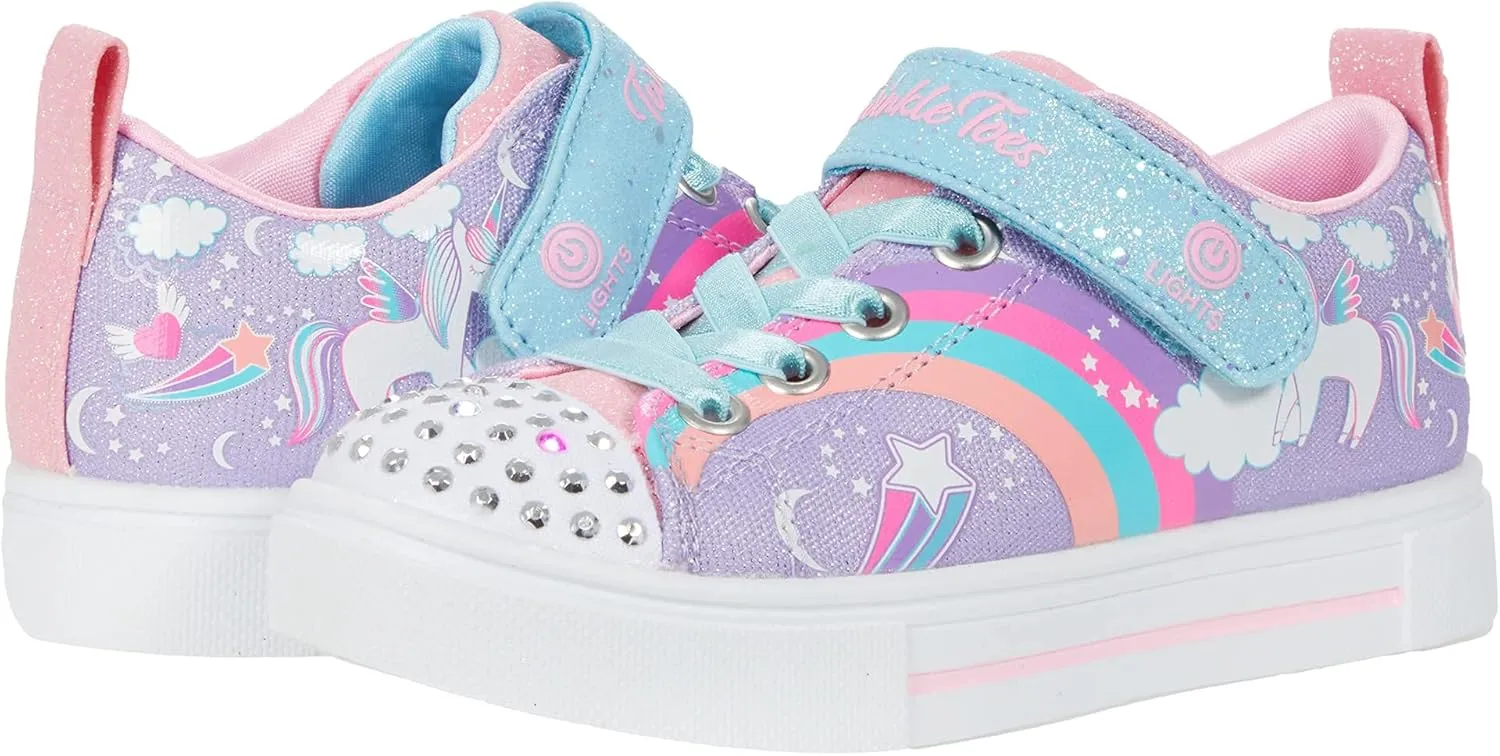 Skechers Unisex-Child Twinkle Sparks-Heather Char Sneaker