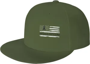 Skin Cancer Believe American Flag Black Ribbon Fashion Flat Cap Adujstable Men Women Baseball Caps Outdoor
