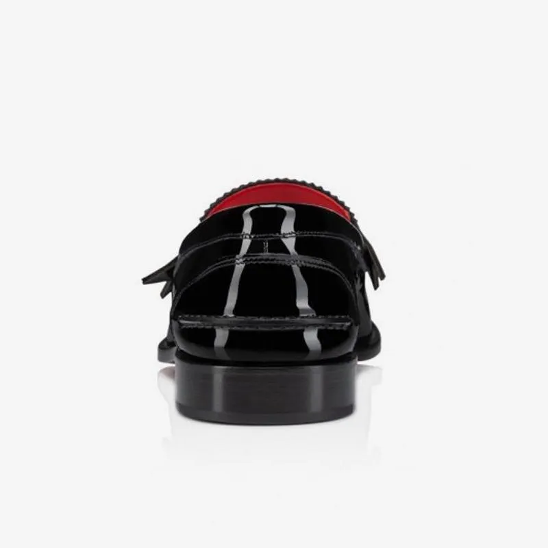 Sleek Patent Leather Penny Loafers