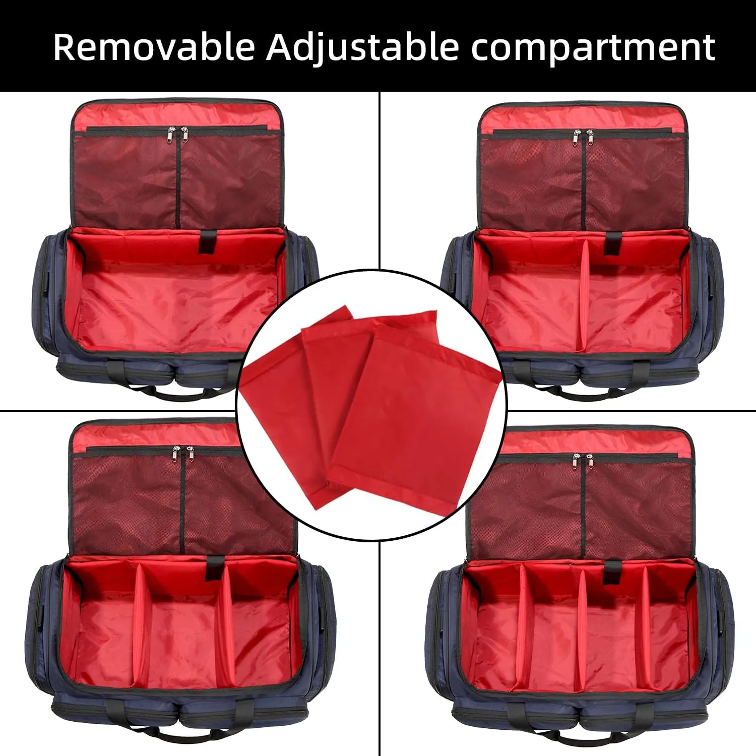 Sneaker Bag for Travel/Gym bag/suitcase bag with 3 adjustable dividers, suitable for 4 pairs of trainers travel bag, Athletic Shoes Carrier Heavy Duty Traveling Accessories (NAVY), HBG001