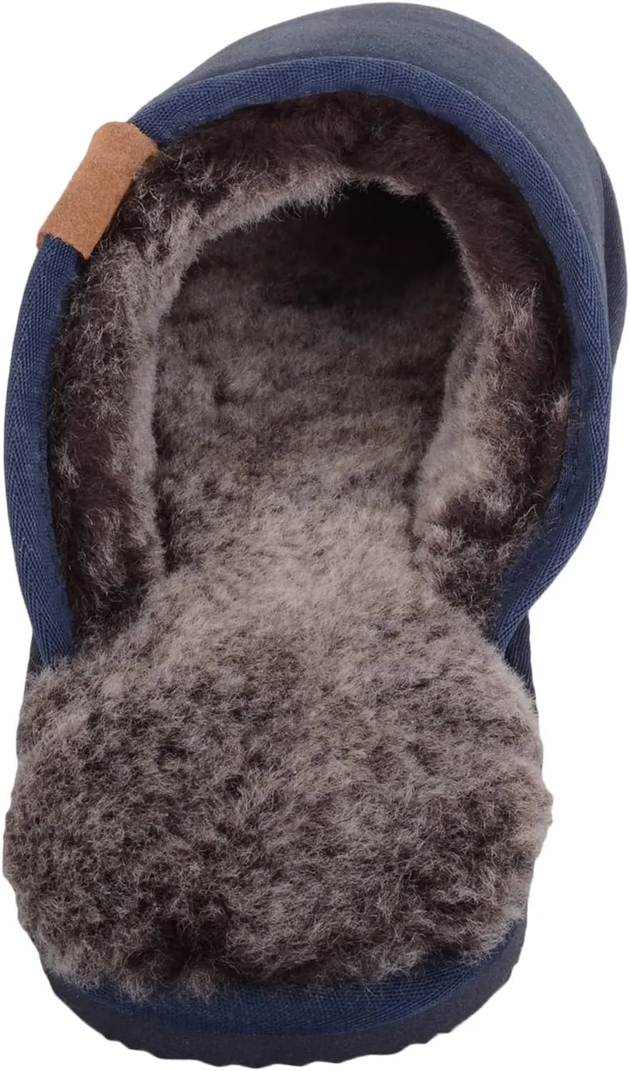 SNUGRUGS Mens Genuine Sheepskin Open Back Winter Mule Slipper with EVA Sole