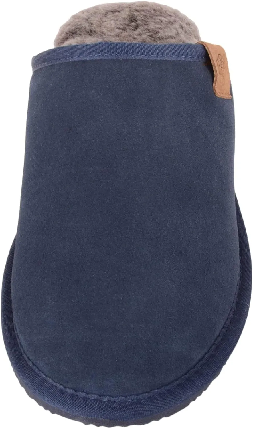 SNUGRUGS Mens Genuine Sheepskin Open Back Winter Mule Slipper with EVA Sole